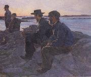 Carl Wilhelmson On the Rocks at Fiskebackskil (nn02 oil painting reproduction